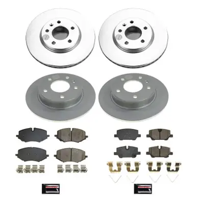 Power Stop 21-22 Chevrolet Trailblazer Front & Rear Z17 Coated Brake Kit - CRK8692 Certified