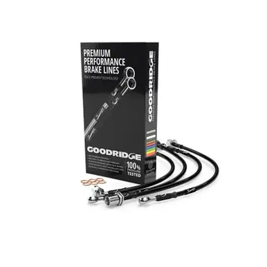 Goodridge 17-18 Subaru BRZ (w/Brembo Brakes) Stainless Steel Brake Lines - Black - 28007-BK One Day Deal
