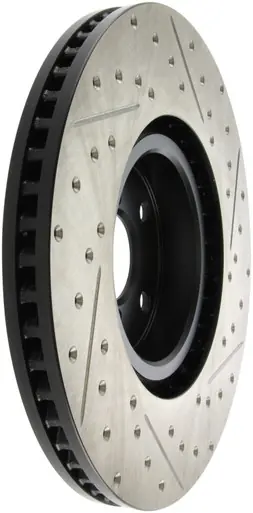 Budget StopTech 14 Lexus IS Slotted & Drilled Front Righ Rotor - 127.44185R