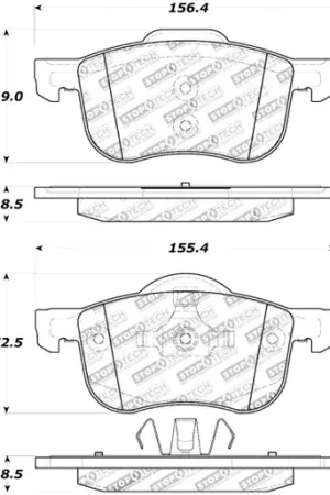 Worldwide Shipping StopTech Street Touring 01-09 Volvo S60 / 99-06 S80 / 01-07 V70/V70R Front Brake Pads - 308.07940