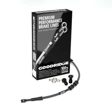 Goodridge 18-21 F HD FLSL (w/o ABS) +2in Front Brake Line Kit - Black - HD0142-1FB-BK2 Fan Favorite