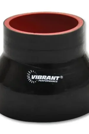 Vibrant 4 Ply Reinforced Silicone Transition Connector - 3.25in I.D. x 3.5in I.D. x 3in long (BLACK) Sale