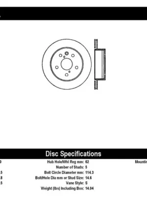 StopTech 06-09 Lexus IS350 / 07-11 GS350 2WD Drilled Left Rear Rotor Direct From Manufacturer