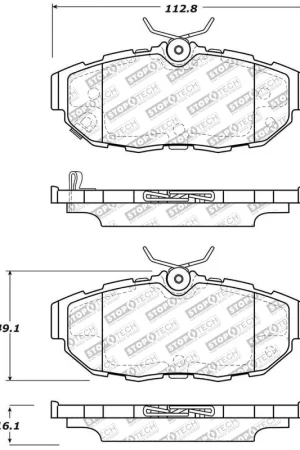 Certified StopTech Street Select Brake Pads - Rear