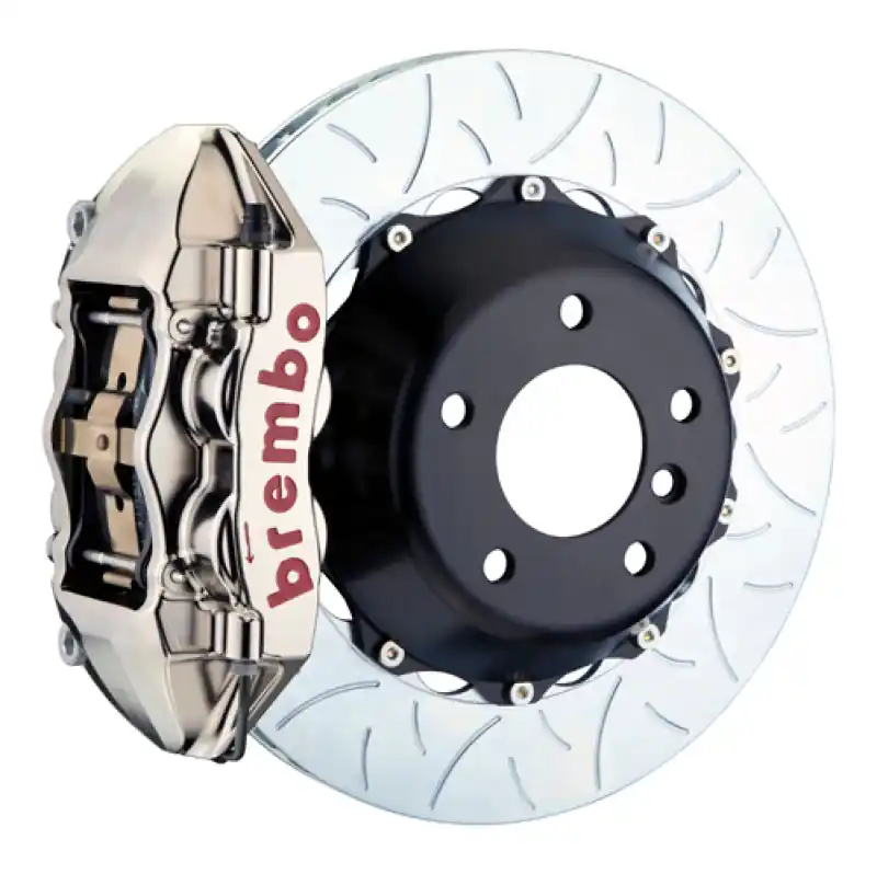 Brembo 91-94 964 Turbo/3.6 Turbo Rr GTR BBK 4 Piston Billet 345x28 2pc Rotor Slotted Type3- Nickel Wholesale