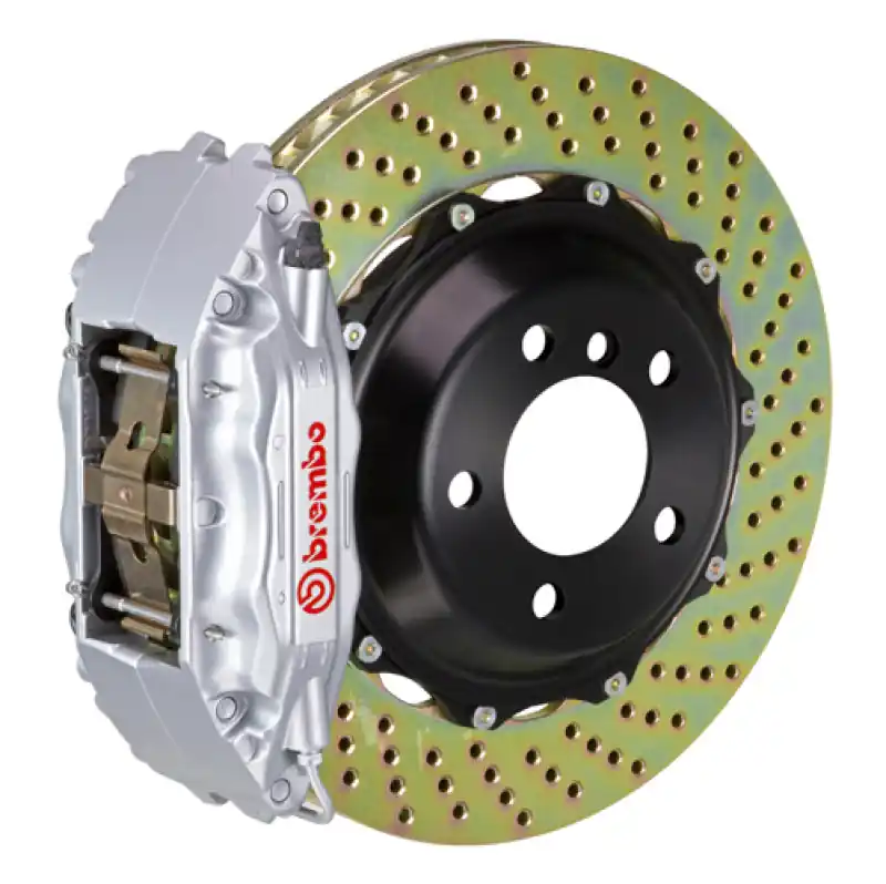 Cheap Brembo 80-89 930 Front GT BBK 6 Piston Cast 355x32 2pc Rotor Drilled-Silver