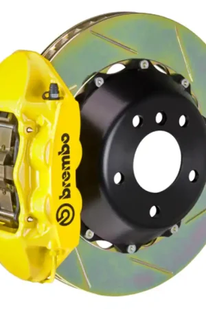 Price Cut Brembo 00-03 Z8 (E52) Rear GT BBK 4 Piston Cast 345x28 2pc Rotor Slotted Type-1- Yellow