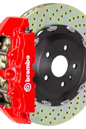 Brembo 21+ F150 2WD/4WD (Excl. Raptor) Front GT BBK 6 Piston Cast 2pc 380x34 2pc Rotor Drilled-Red Viral