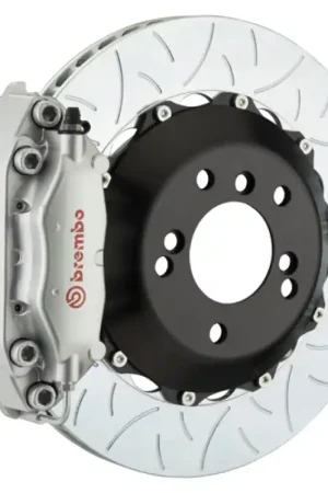 Deal Brembo 02-05 7-Series (Thro. 3/5 Prod) Rr GT BBK 4Pist Cast 2pc 345x28 2pc Rotor Slot Type3-Silver