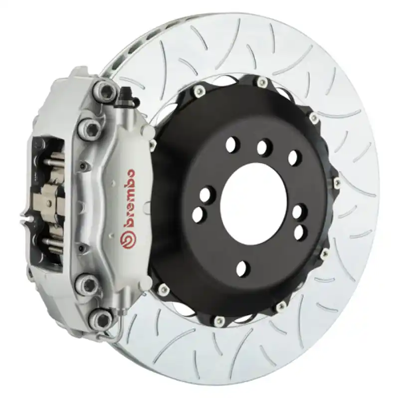 Deal Brembo 02-05 7-Series (Thro. 3/5 Prod) Rr GT BBK 4Pist Cast 2pc 345x28 2pc Rotor Slot Type3-Silver