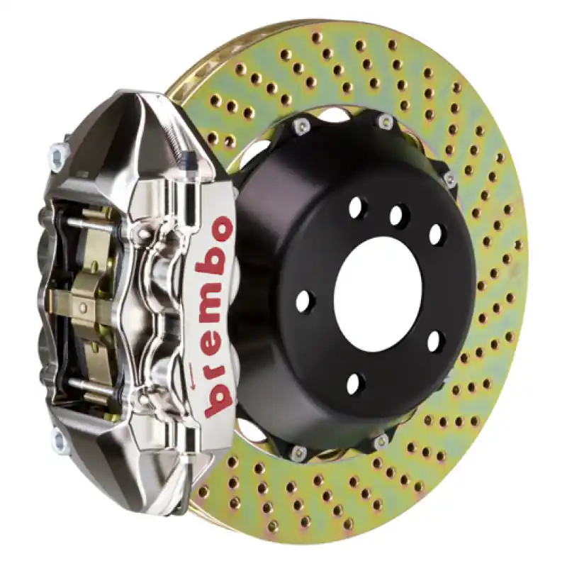 Brembo 08-15 Land Cruiser/LX570 Rear GTR BBK 4 Piston Billet 380x28 2pc Rotor Drilled- Nickel Exclusive