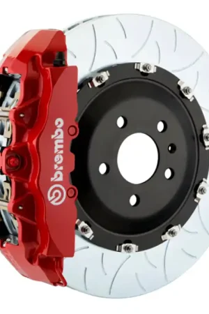 Brembo 03-08 SL55 AMG Front GT BBK 8 Piston Cast 380x34 2pc Rotor Slotted Type3-Red Direct From Manufacturer