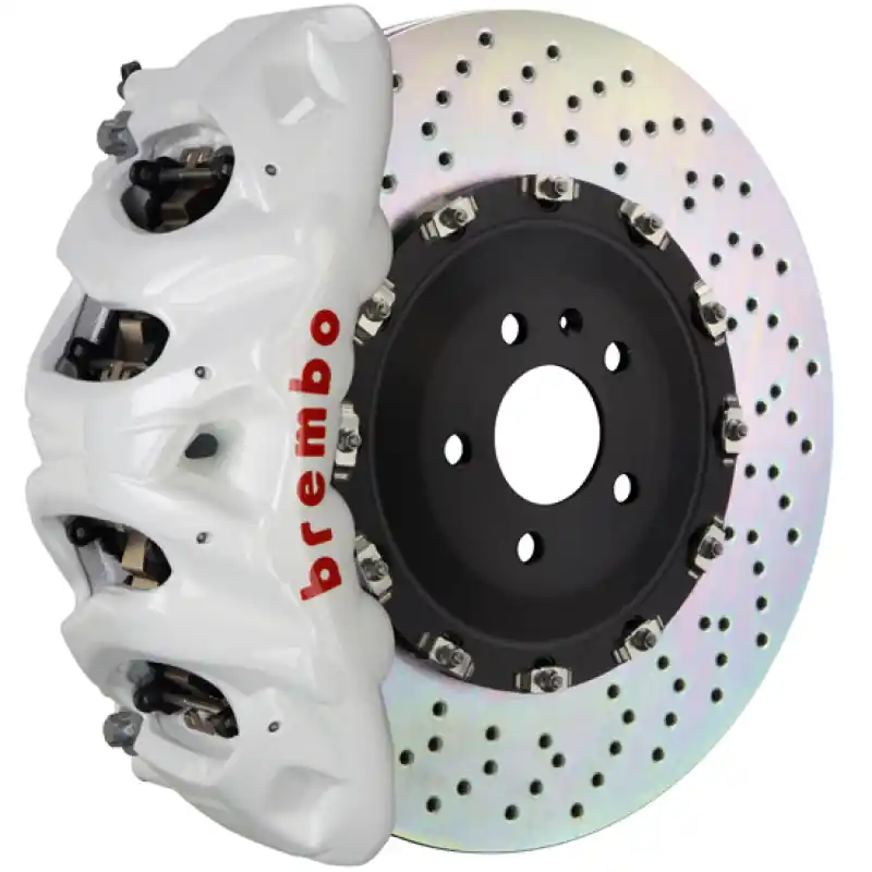 Low Price Brembo 17-23 E300/E350 Sedan (Excl 4MATIC) Fr GT BBK 6Pis Cast 380x34 2pc Rotor Drilled-White