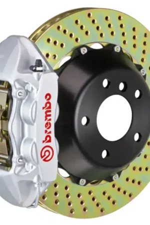 Brembo 07-15 TT 2.0T/07-15 TT 3.2L/09-15 TTS Fr GT BBK 4 Pist Cast 365x29 2pc Rotor Drilled-Silver Top Rated