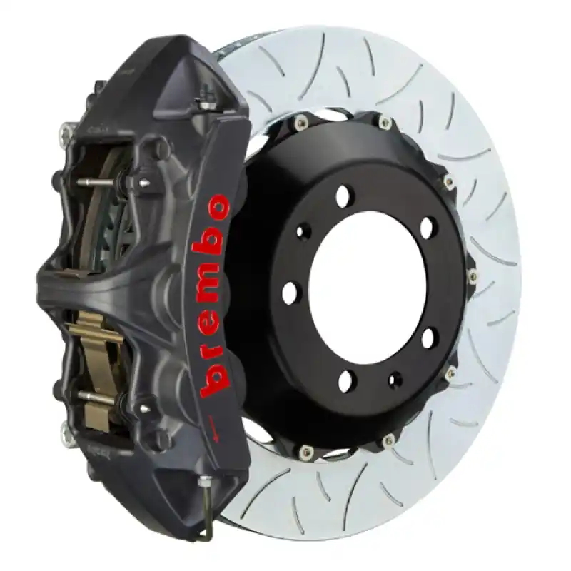 Brembo 07-08 G35/G35S Sedan Fr GTS BBK 6Pis Cast 355x32 2pc Rotor Slotted Type3-Black HA New Release