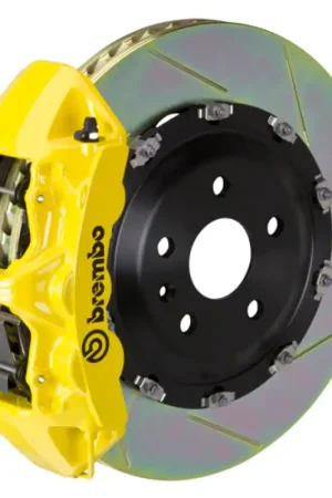 Brembo 05-07 Quattroporte Fr GT BBK 6Pis Cast 380x34 2pc Rotor Slotted Type1-Yellow Fast Shipping