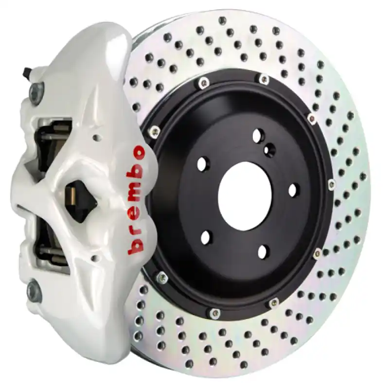 Best Price Brembo 15-18 M3 Excl CC Brakes Rr GT BBK 4Pis Cast 380x28 2pc Rotor Drilled-White