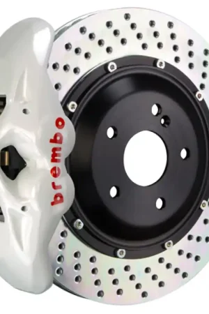 Handmade Brembo 12-21 Grand Cherokee SRT8 Rr GT BBK 4Pist Cast 380x28 2pc Rotor Drilled-White