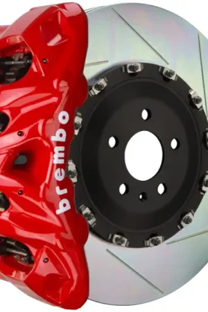 Same Day Shipping Brembo 05-13 Range Rover Sport Fr GT BBK 8Pis Cast 412x38 2pc Rotor Slotted Type1-Red