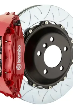 Hot Picks Brembo 89-94 Carrera/90-94 Carrera Fr GT BBK 4 Piston Cast 2pc 355x32 2pc Rotor Slotted Type3-Red