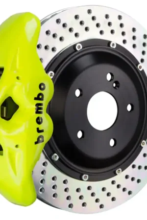 Brembo 12-21 Grand Cherokee SRT8 Rr GT BBK 4Pist Cast 380x28 2pc Rotor Drilled-Fluo. Yellow Save Now