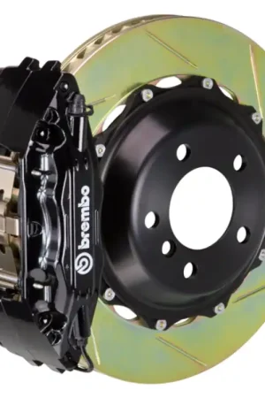 Shop Now Brembo 95-99 M3 Front GT BBK 4 Piston Cast 2pc 332x32 2pc Rotor Slotted Type1-Black