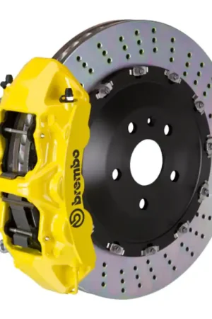 Brembo 19+ X5 (G05)/20+ X6 Front GT BBK 6 Piston Cast 405x34 2pc Rotor Drilled- Yellow Hot Deal