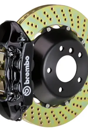 Super Sale Brembo 17 F150 Raptor Rear GT BBK 4 Piston Cast 380x28 2pc Rotor Drilled-Black