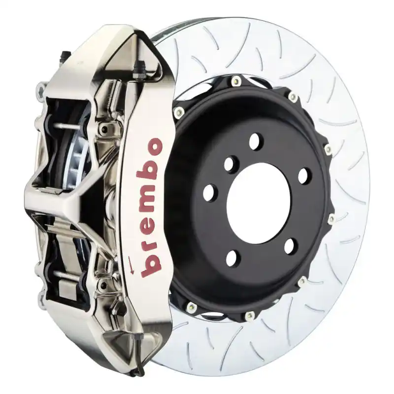 Brembo 91-94 964 Turbo/3.6 Turbo Front GTR BBK 6 Pist Billet 355x32 2pc Rotor Slotted Type3- Nickel Fast Shipping