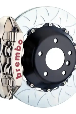 Brembo 09-15 CTS-V Rear GTR BBK 4 Piston Billet380x28 2pc Rotor Slotted Type-3- Nickel Plated Buy Today