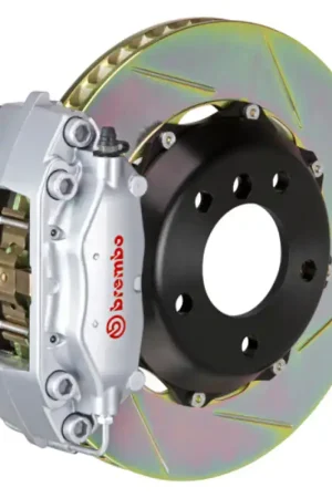 Exclusive Offer Brembo 95-98 993 C2/993 C4 Rear GT BBK 4 Piston Cast 2pc 328x28 2pc Rotor Slotted Type-1-Silver
