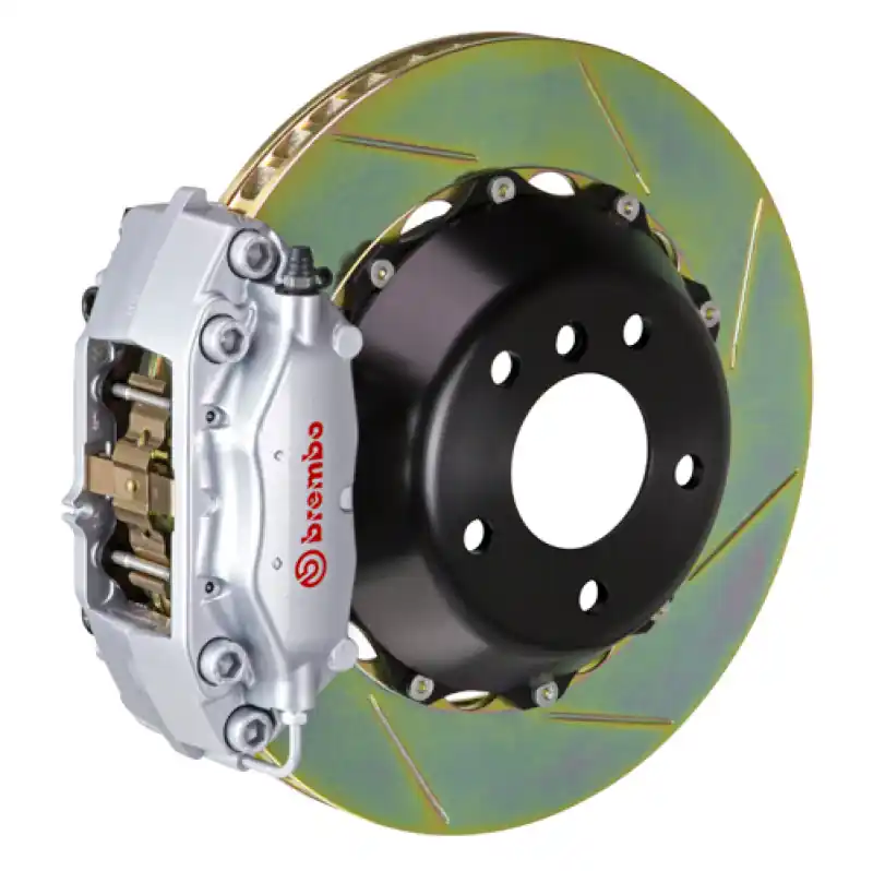 Mega Sale Brembo 04-10 5-Series (Excl. xDrive/M5) Rr GT BBK 4Pist Cast 345x28 2pc Rotor Slotted Type1-Silver