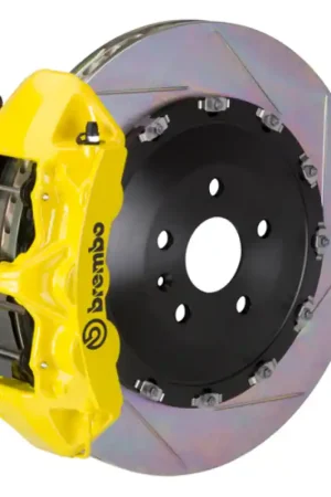 Modern Brembo 15-18 M3 (CC Brake Equipped) Fr GT BBK 6 Pist Cast 405x34 2pc Rotor Slotted Type1-Yellow