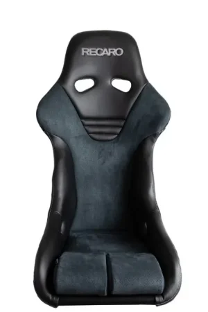 Recaro RS-G Motorsport Seat - Black Leather/Grey Alcantara (4/5/6 Point Belt) Fan Favorite