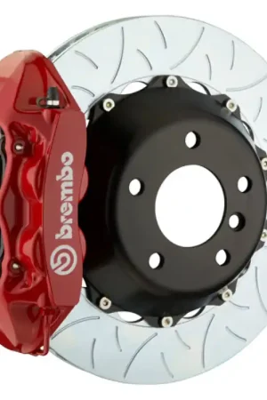 Brembo 12-16 991.1 C2 Rear GT BBK 4 Piston Cast 380x28 2pc Rotor Slotted Type3-Red Time-Limited