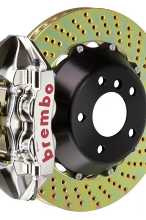 Mega Sale Brembo 09-16 Panamera/S/4S/Turbo Rear GTR BBK 4 Piston Billet 380x28 2pc Rotor Drilled- Nickel