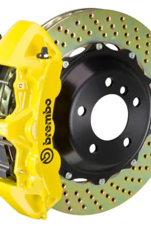 Brembo 97-04 Corvette C5 Front GT BBK 6 Piston Cast 355x32 2pc Rotor Drilled- Yellow Clearance