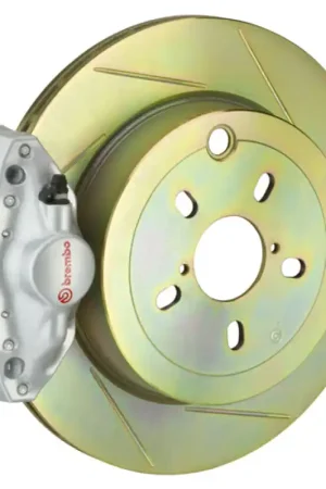 One Day Deal Brembo 99-05 323i (Excl xDrive) Rear GT BBK 2 Piston Cast 2pc 294x19 1pc Rotor Slotted Type1-Silver