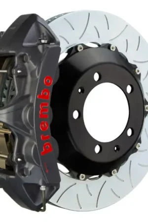 Brembo 05-11 SLK55 AMG Front GTS BBK 6 Piston Cast 380x32 2pc Rotor Slotted Type3-Black HA Premium