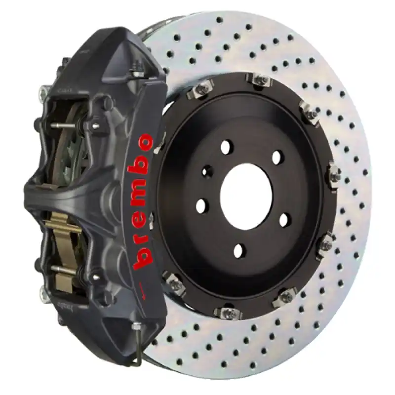 Brembo 15-21 C300 (Excl. 4MATIC) Front GTS BBK 6 Piston Cast 380x34 2pc Rotor Drilled-Black HA Wholesale