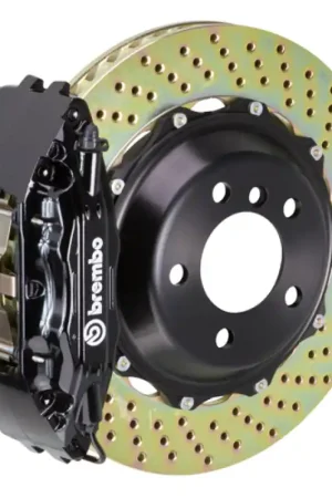 Limited Edition Brembo 01-07 C-Class/Includ. AMG Front GT BBK 4 Piston Cast 2pc 355x32 2pc Rotor Drilled-Black