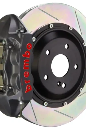 Brembo 01-06 M3 Rear GTS BBK 4 Piston Cast 345x28 2pc Rotor Slotted Type-1-Black HA Direct From Manufacturer