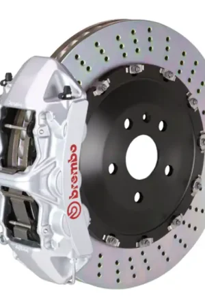 Worldwide Shipping Brembo 17+ LC500/18+ LS500 Front GT BBK 6 Piston Cast 405x34 2pc Rotor Drilled-Silver