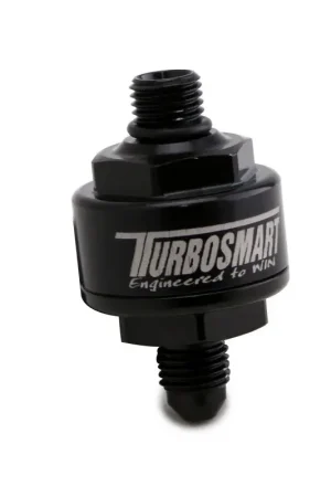Turbosmart Billet Turbo Oil Feed Filter w/ 44 Micron Pleated Disc AN-4 Male to AN-4 ORB- Black Handmade