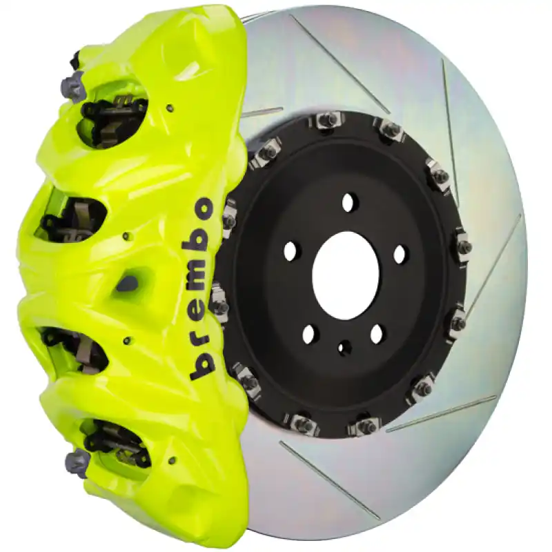Today Only Brembo 19+ G-Class (Excl. AMG) Fr GT BBK 8 Pist Cast 412x38 2pc Rotor Slotted Type1 - Fluo. Yellow