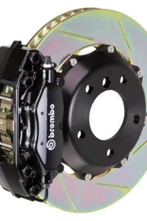 Warranty Included Brembo 95-98 993 C2/993 C4 Rear GT BBK 4 Piston Cast 2pc 328x28 2pc Rotor Slotted Type-1-Black